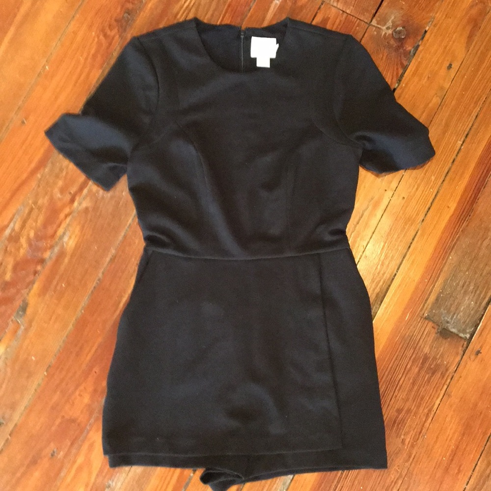 Black knit romper